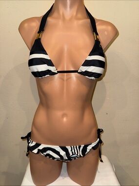 NWT Guess halter bikini set size S tie side